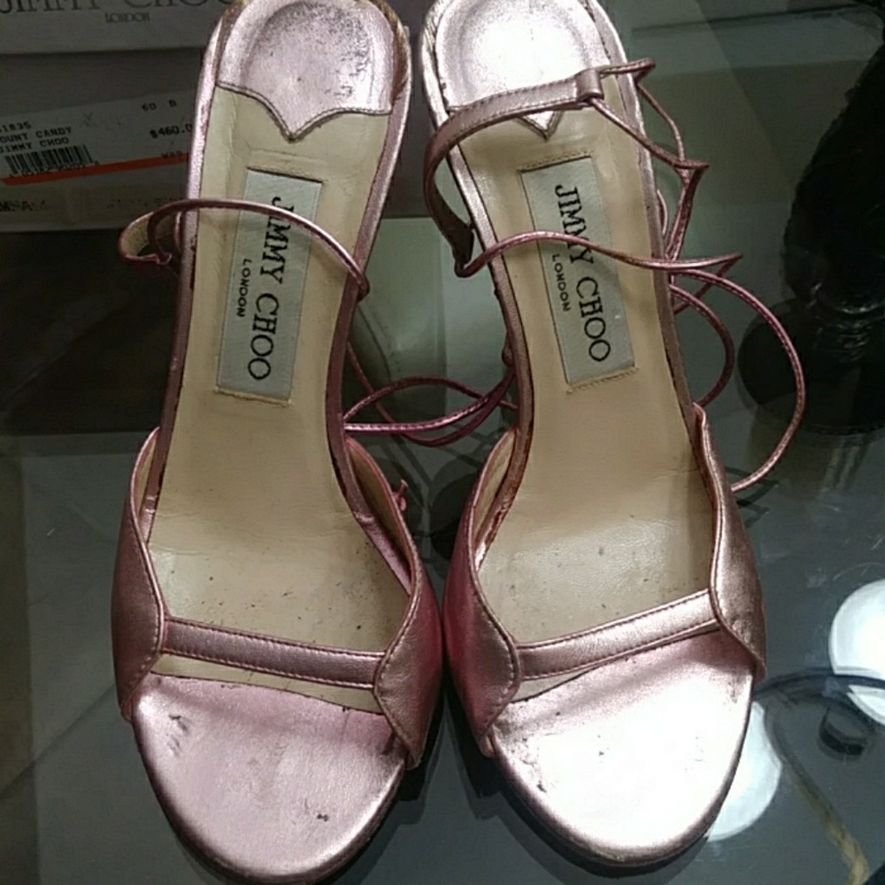 Jimmy Choo Count Candy dress sandal pink metallic